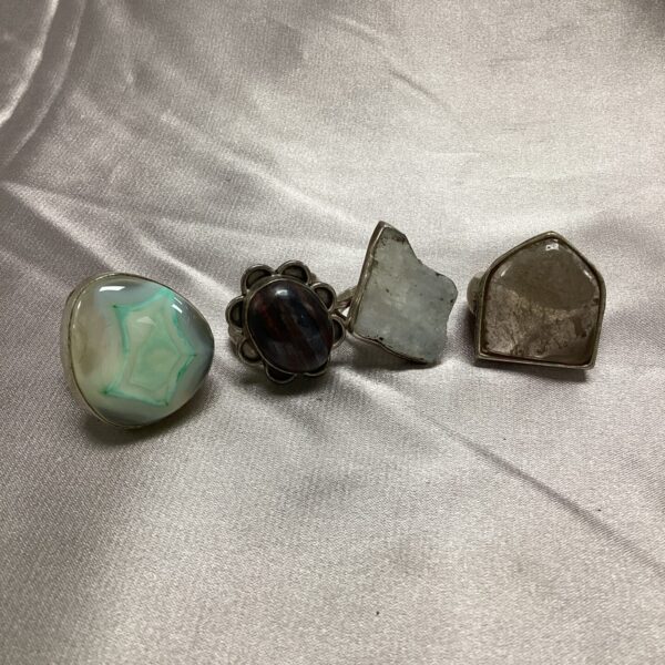 Vintage sterling silver ring with a large turquoise stone.
