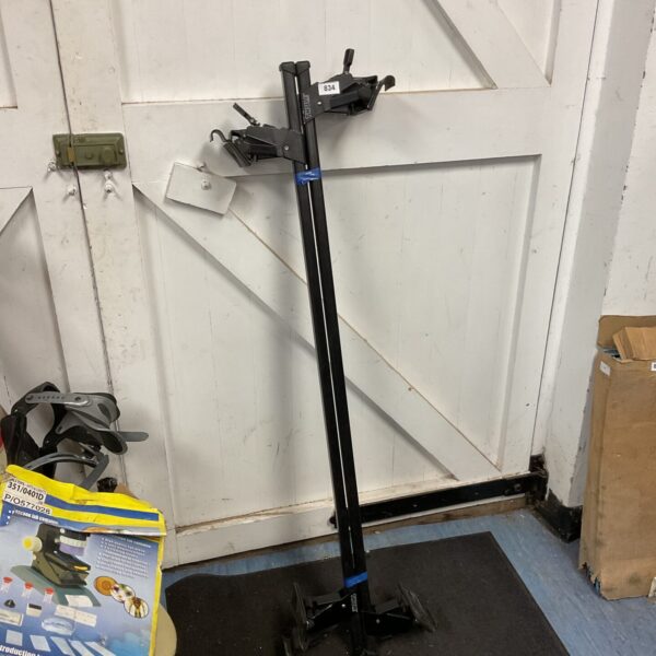 Portable bike repair stand model 834 for bicycle maintenance.