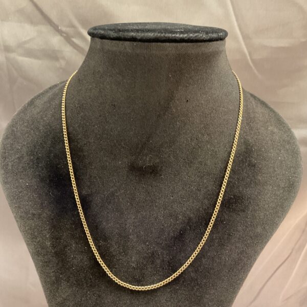 Vintage gold plated chain necklace with a cable link design.