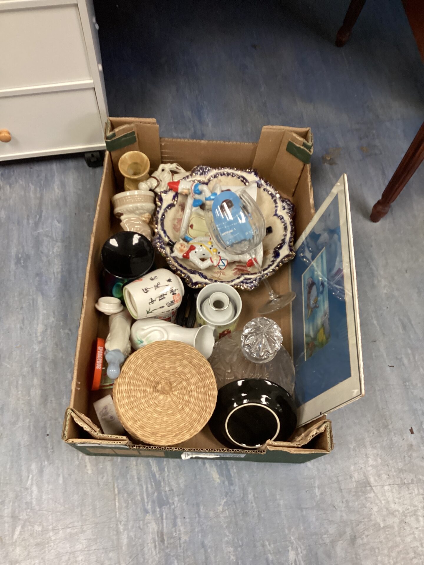 311 Box of mixed items inc Porcelain Figurines