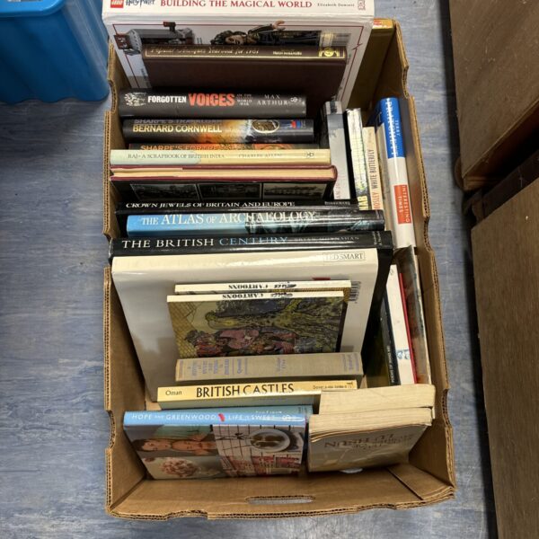 Vintage assorted books lot with a variety of titles.