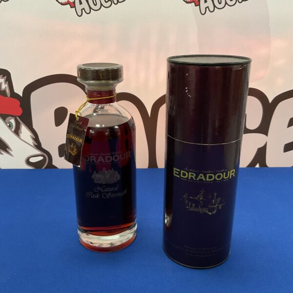 Edradour Single Malt Scotch Whisky in presentation box.