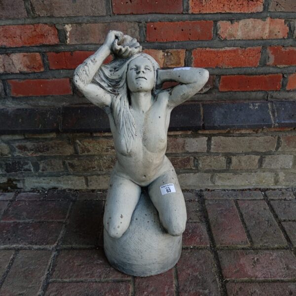 Vintage Henry Studio nude bathing lady garden ornament.