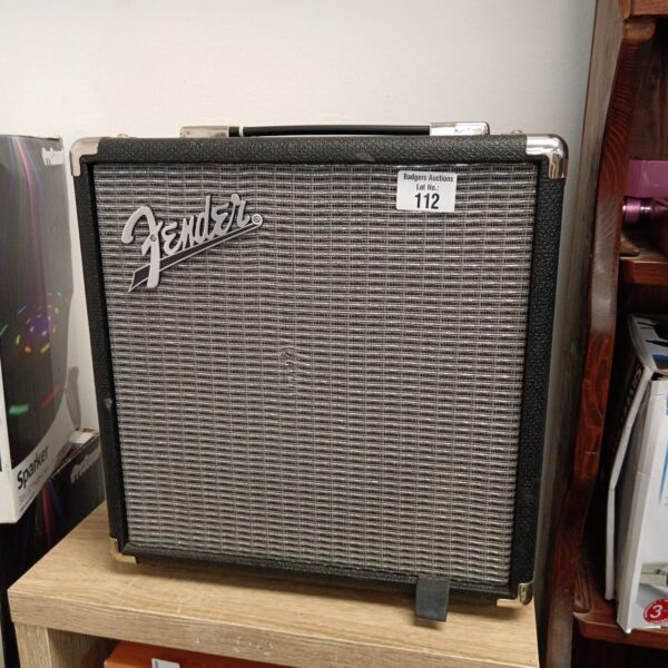 Fender Rumble 15 guitar amplifier in as-found condition.