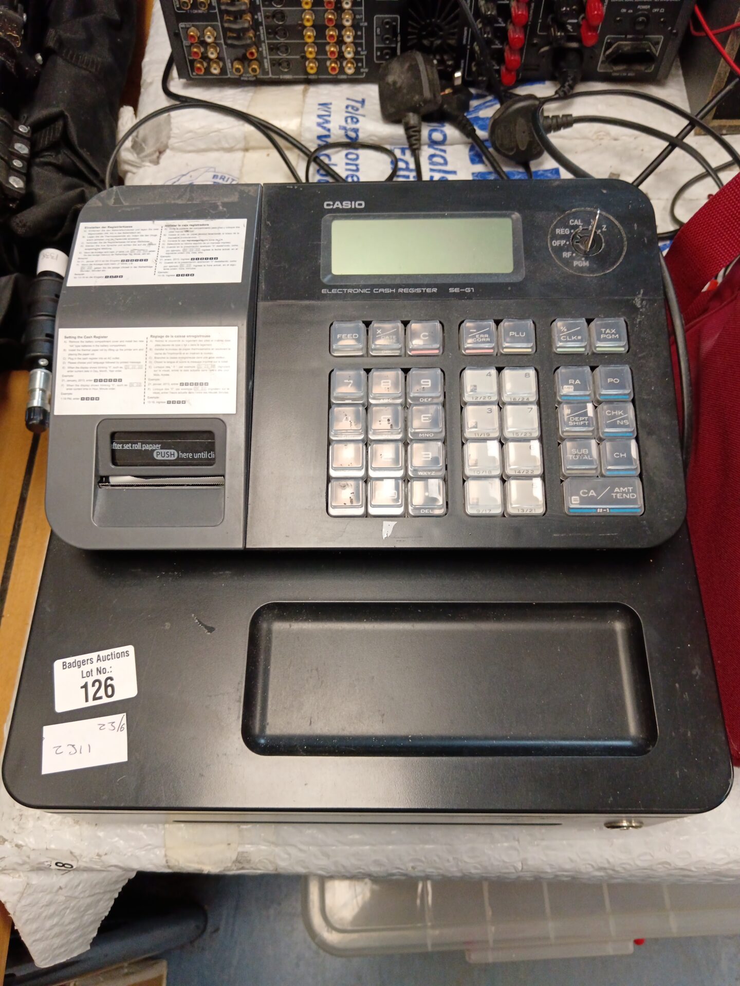 126 Casio se-g1 cash register