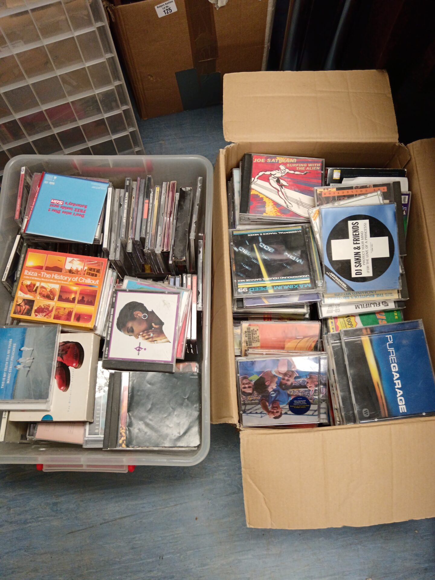 131 Two large boxes of music cd’s