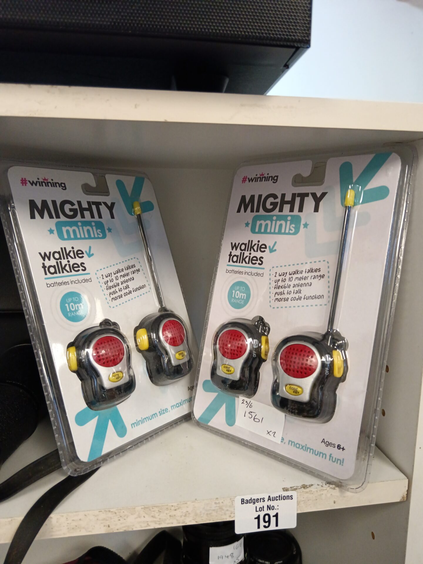 191 Two pairs of new mighty minis walkie talkies
