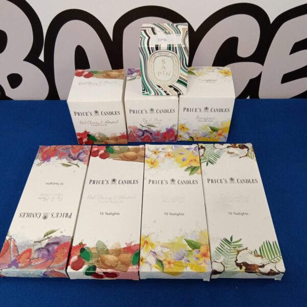 Price scented candle bundle with floral and fruity fragrances.