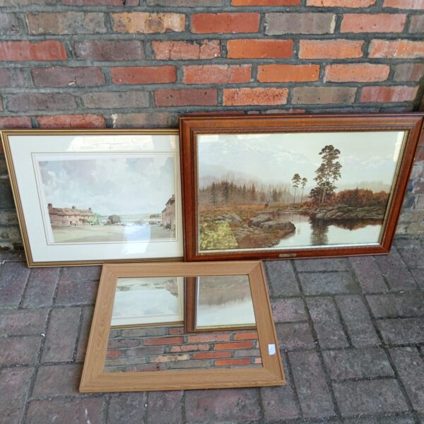 Framed limited edition Coulson stag print for wall decor.