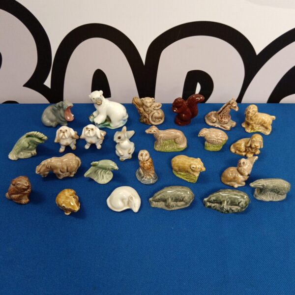 Vintage Wade Whimsies and USSR porcelain animal figurines collection.