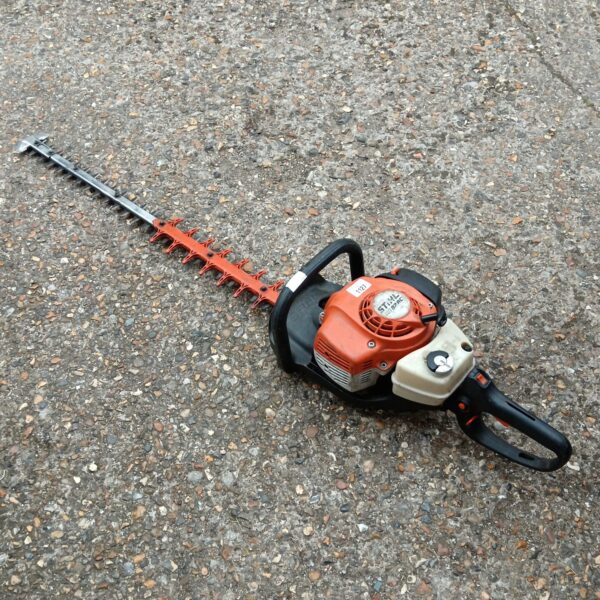 Stihl hz 82rc petrol hedge cutter for garden maintenance.