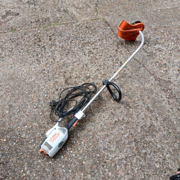Stihl FSE 81 electric grass strimmer in used condition.