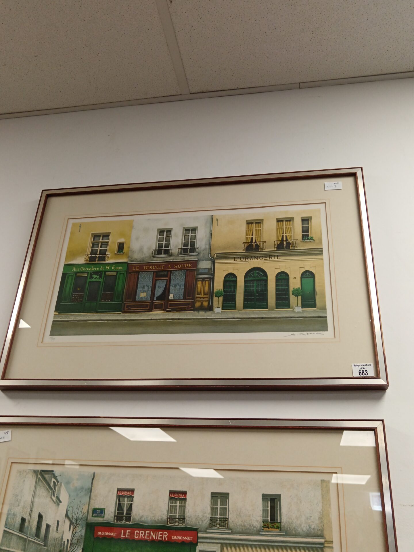 727 A renoux ltd edition signed print of french shops