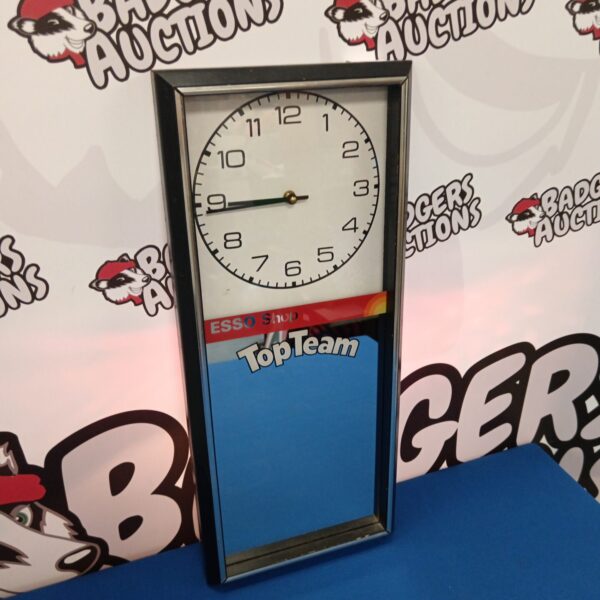 Vintage Esso Top Team mirror for garage or automotive collection.