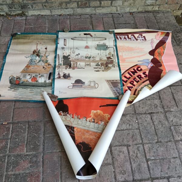 Vintage Rizla poster featuring W Heath Robinson illustration.