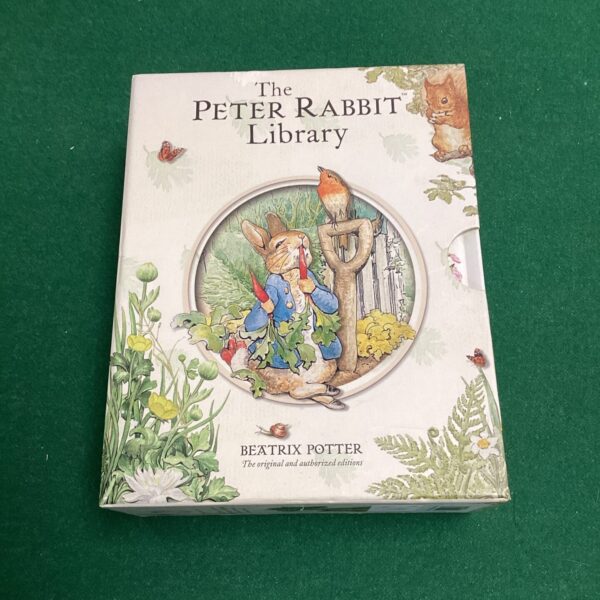 Front view of the Beatrix Potter Peter Rabbit Library boxed set.