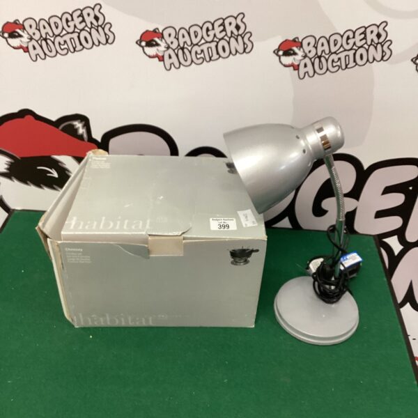 Vintage Habitat fondue set and desk lamp in original packaging.