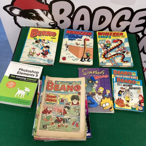 Vintage Beano annuals from 1988, 1990 and 1991, a classic British comic collection.