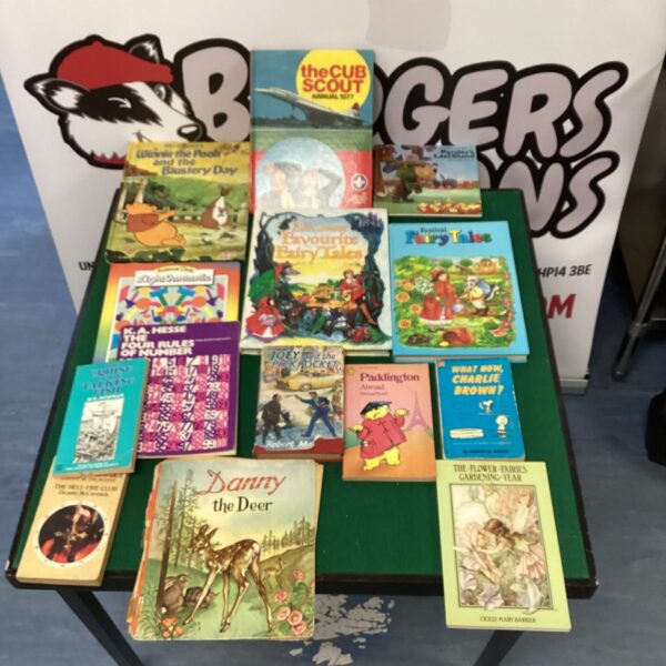 Vintage childrens books collection including Winnie the Pooh and Festival Fairytales.