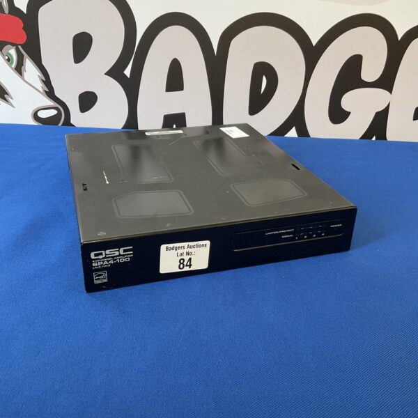 QSC SPA4-100 amplifier, a four-channel pro audio power amplifier.