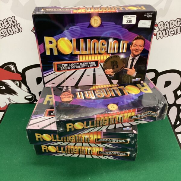 Hasbro Rolling In It board game, a classic family game.