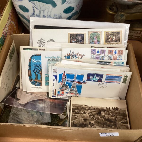 Vintage First Day Covers and postcards collection for philately enthusiasts.