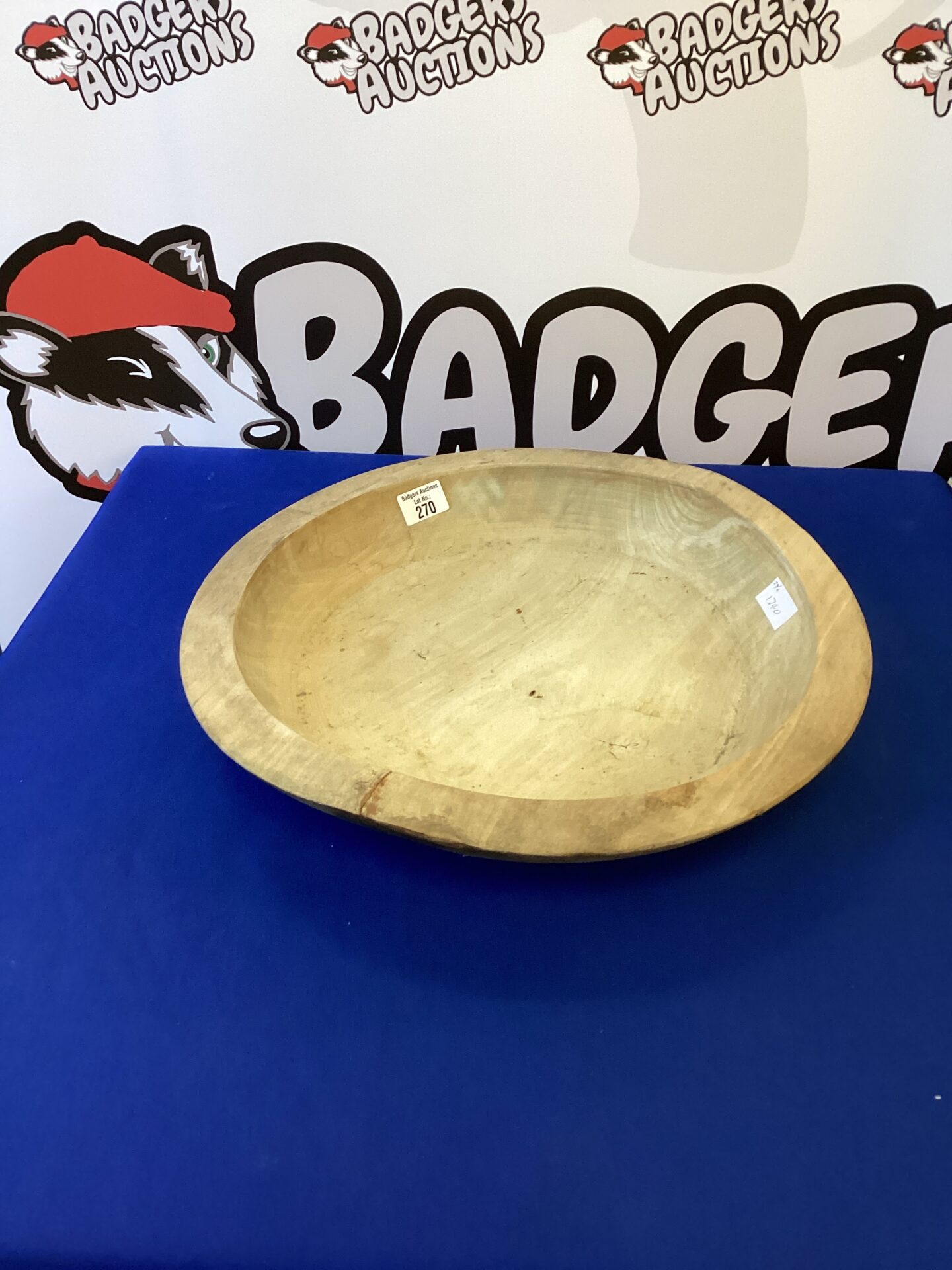 270 Large Carved wooden platter