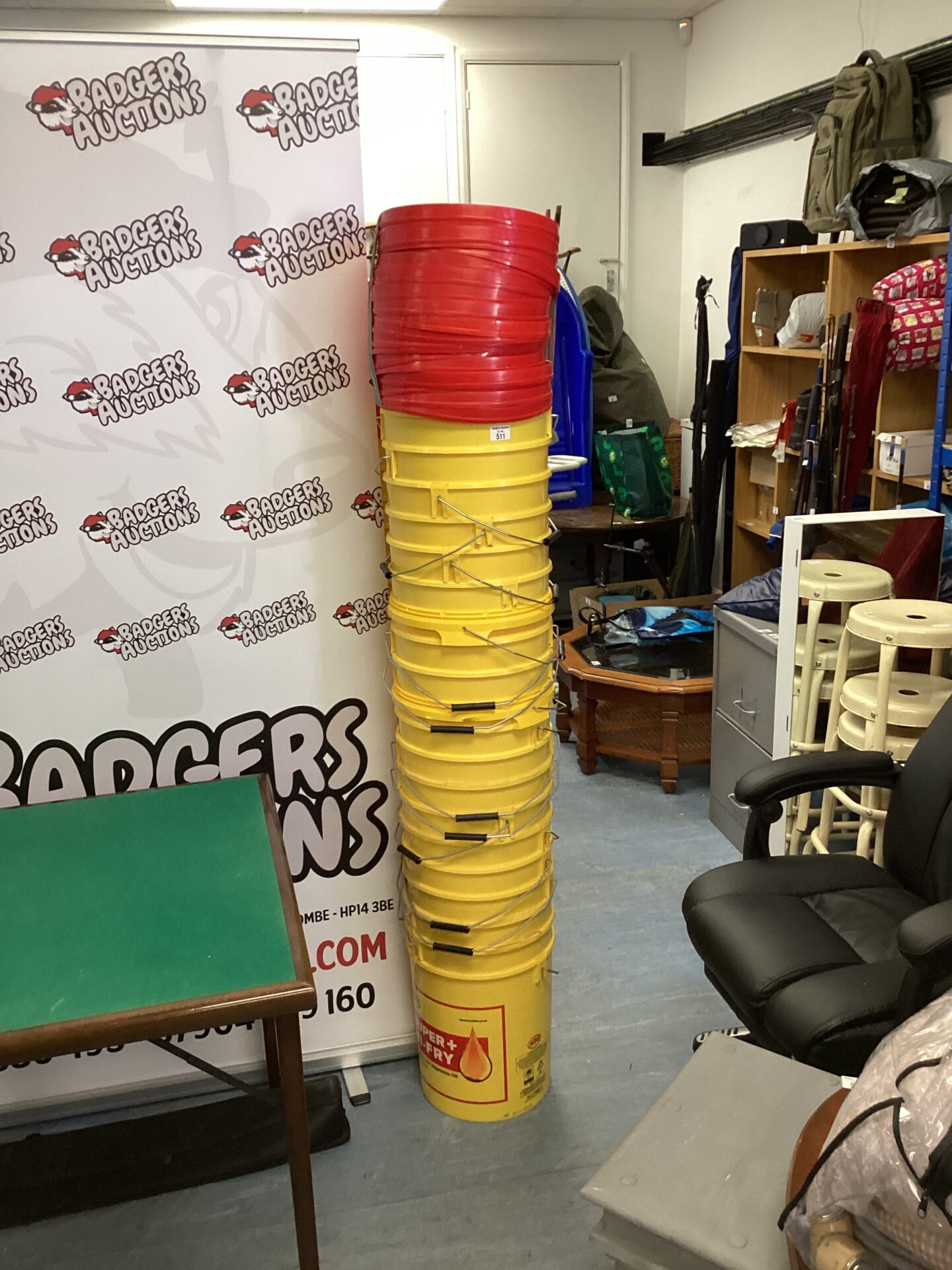 511 Bundle of yellow super hi-fry 20ltr buckets