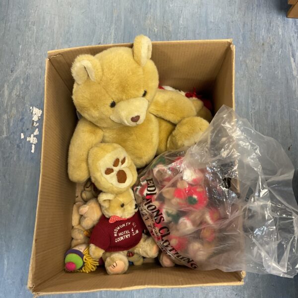 Collection of vintage teddy bears including Andrew Brownsword designs.