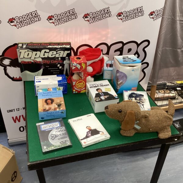 Box of mixed items inc Top Gear Race Game