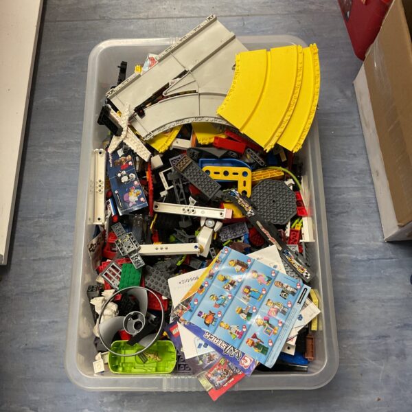 Large lot of assorted Lego bricks and building blocks.
