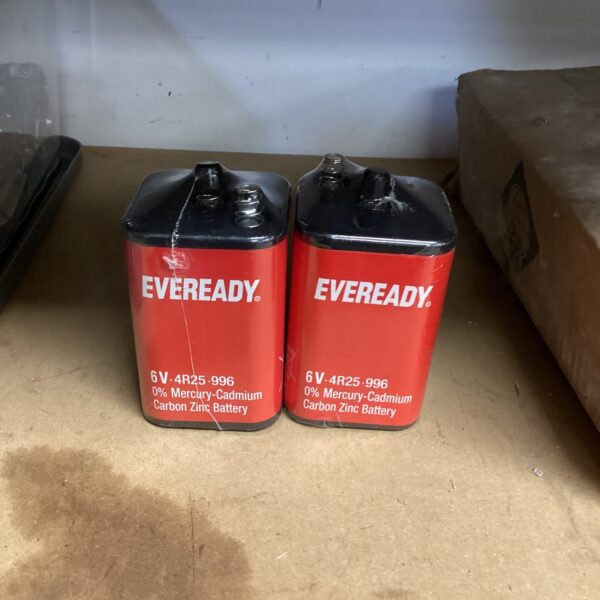 Vintage Everyready 6V batteries, collectible power source.