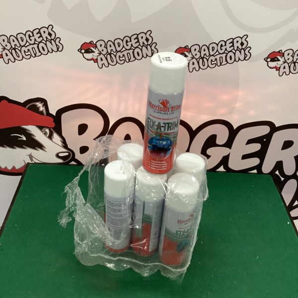 Lot of seven Harrison Trim Cleaner aerosol cans.