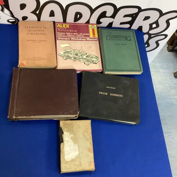 Vintage car pricing books and Haynes manual for classic car enthusiasts.