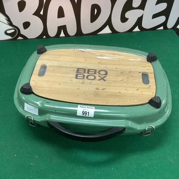 Portable BBQ Box for camping and outdoor cooking.