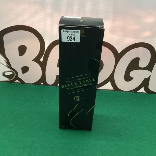 Johnnie Walker Black Label 12 Year Old whisky bottle for collectors.