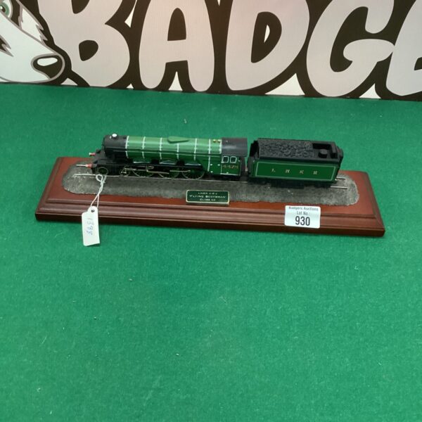 Detailed model of the Flying Scotsman locomotive, a collectible train.