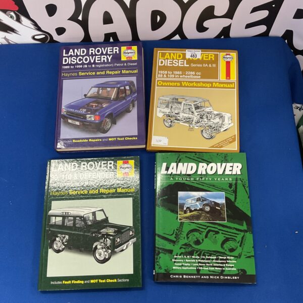 Set of four vintage Land Rover workshop manuals for Series IIA and III.