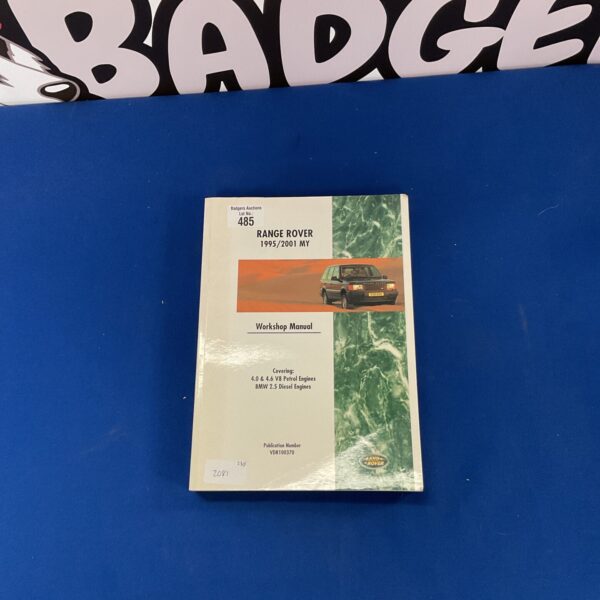 Range rover 1995/2001 MY workshop manual