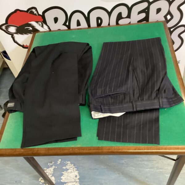 Pair of pin striped Barutti men's tailored trousers.