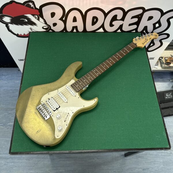 Yamaha Pacifica electric guitar needing restoration work.
