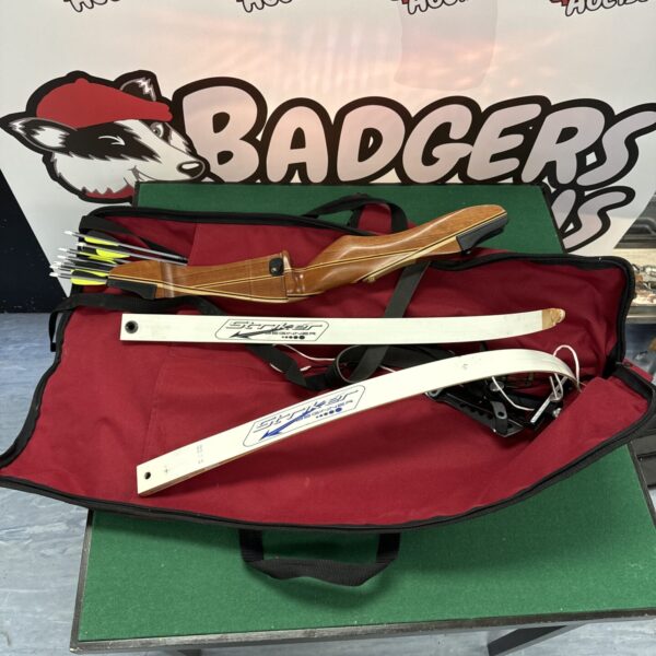 Striker archery set with recurve bow and arrow.