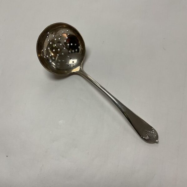 Vintage silver sugar sifter spoon by Walker & Hall, Sheffield 1956.