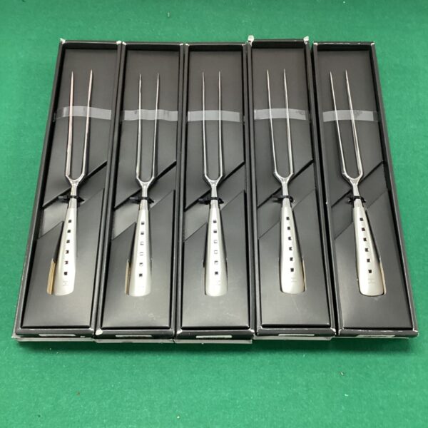 Vintage set of five Japanese Sha Ra Ku Mono carving forks.