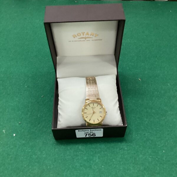 Vintage gold plated Rotary wristwatch in used condition.