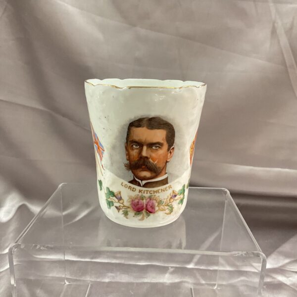 Antique Lord Kitchener commemorative mug by W And Sons, Victorian pottery.
