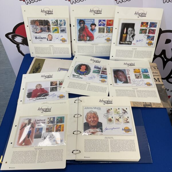 Album of 30 autographed editions first day covers of Sports Stars and Celebrities