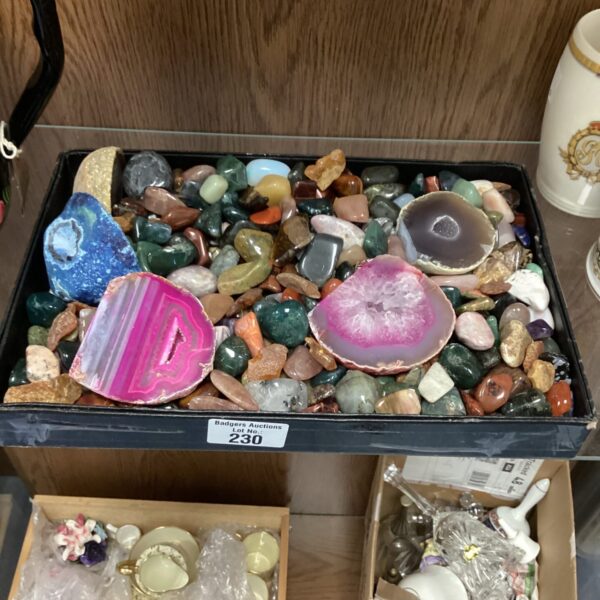 Diverse collection of semi precious stones and crystals for collectors.
