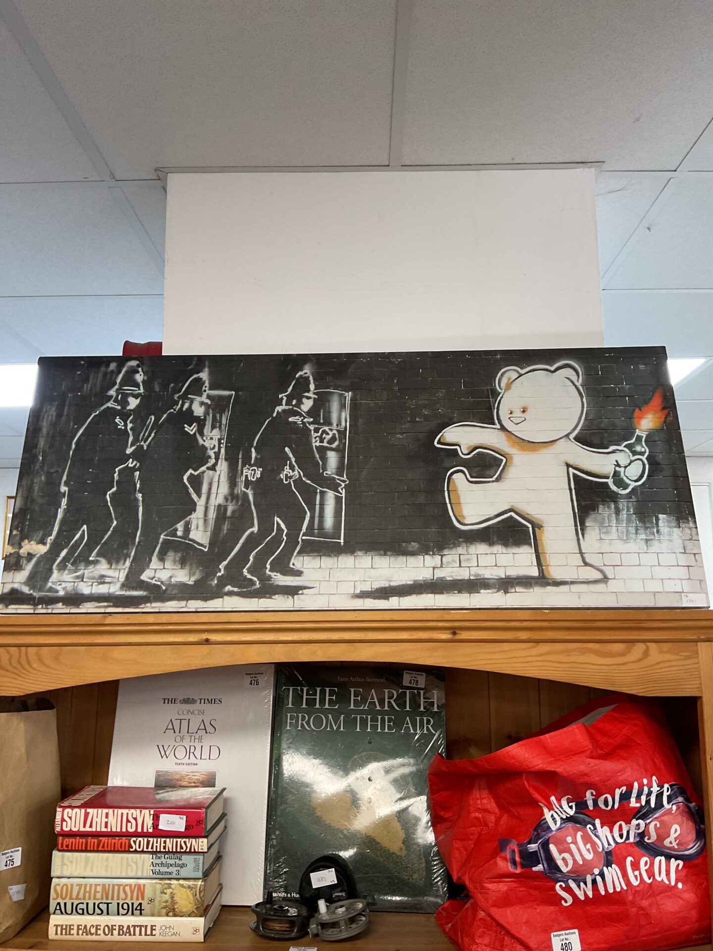 474 Large banksy canvas print