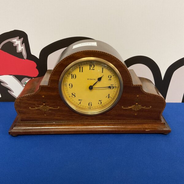 Vintage 1930s Junghans mantle clock with wooden case.